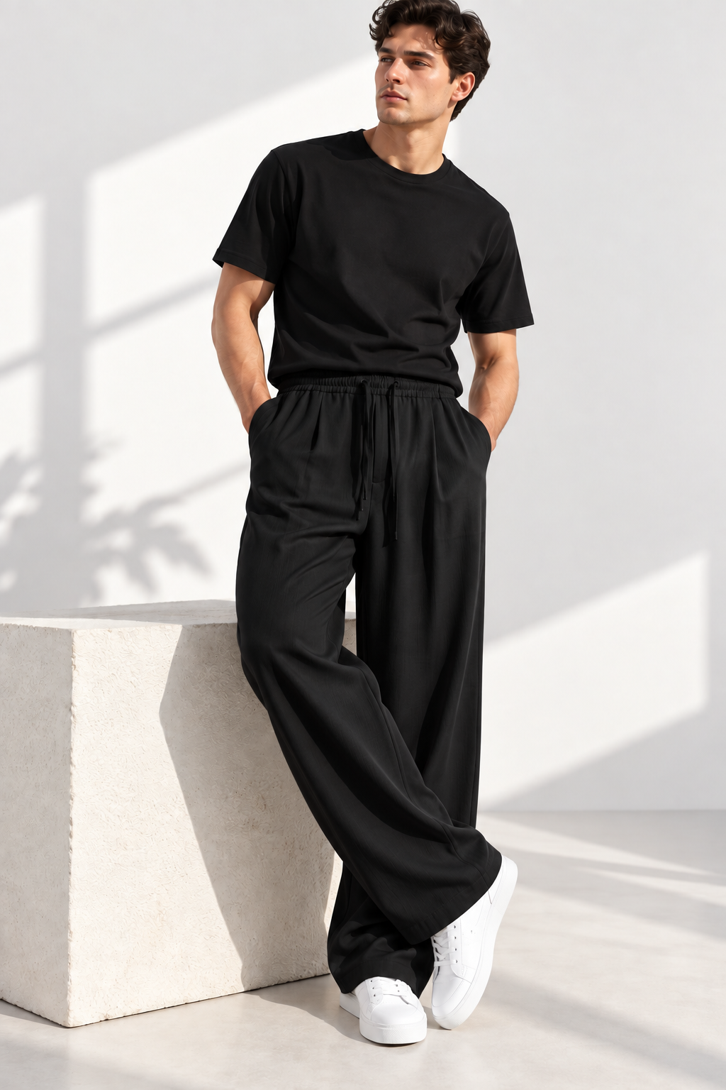 LUMIST Noir Linen Pants